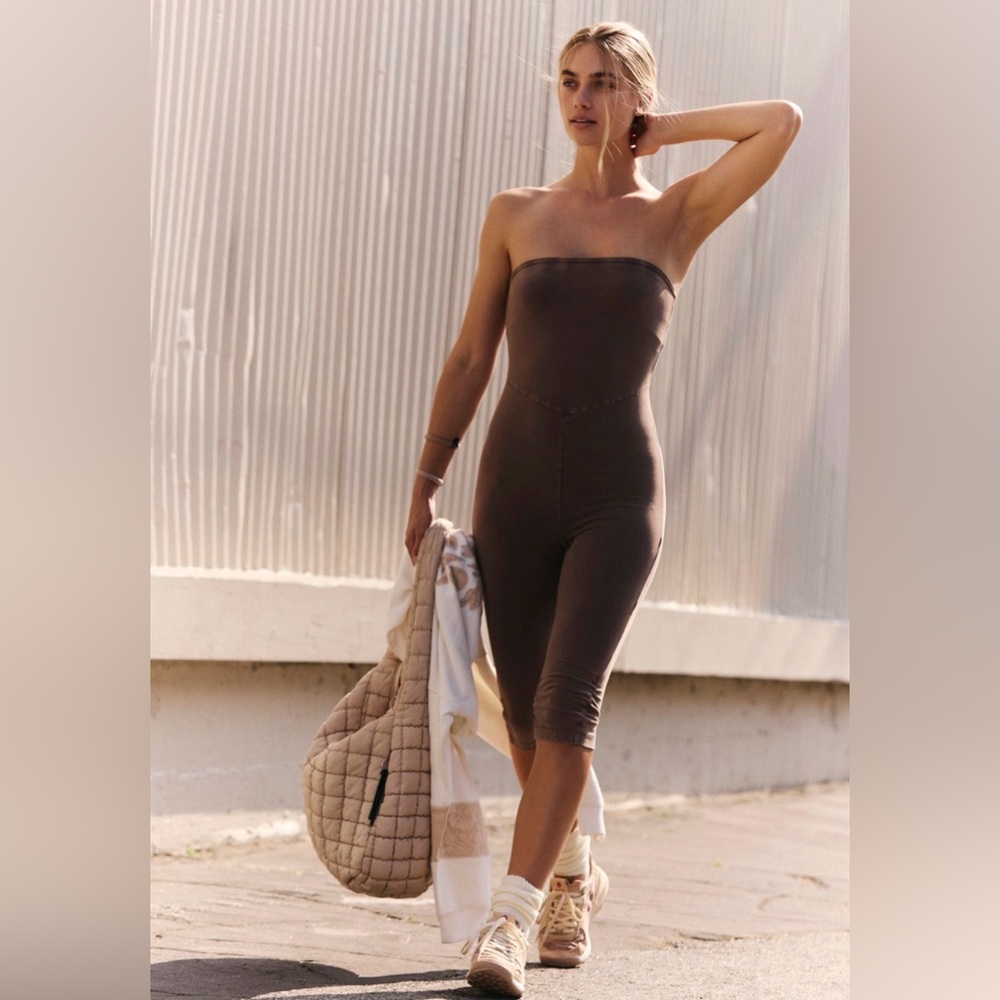 Free People Movement  Brown Jumpsuit